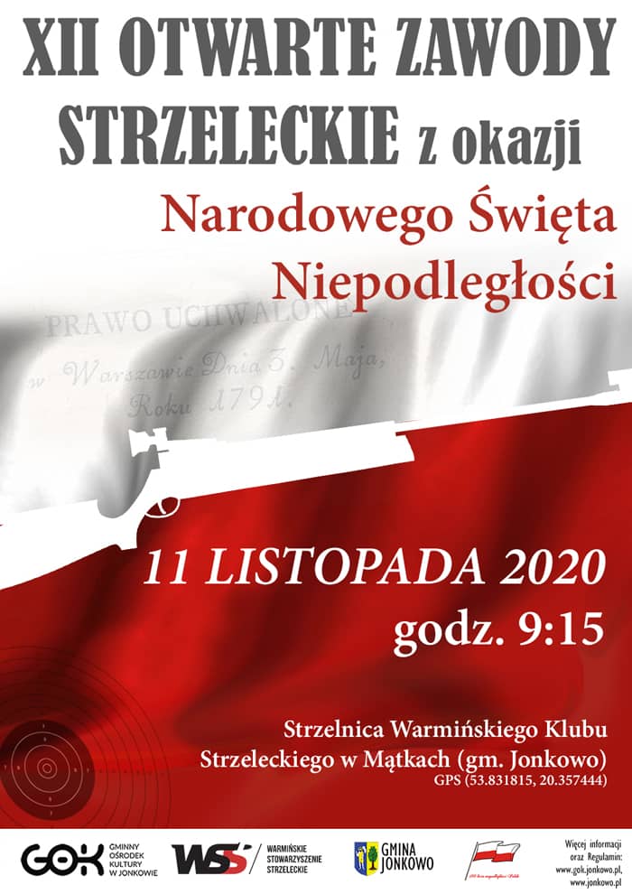 Plakat zawody strzeleckie. Treść poniżej.