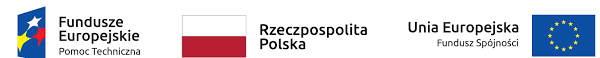 Baner z logo Funduszy Europejskich, flagą Polski oraz flagą Unii Europejskiej z prawej strony