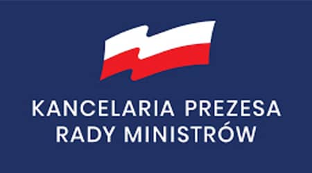 Grafika z flagą Polski i napisem: Kancelaria Prezesa Rady Ministrów.