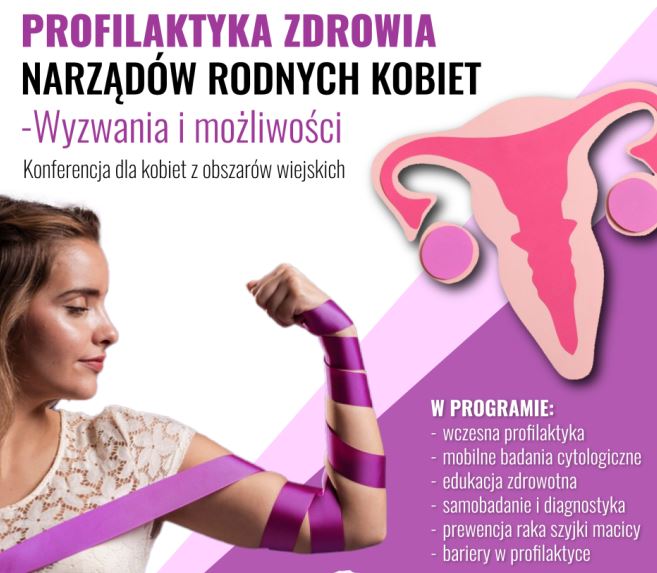 warmia.mazury.pl plakat konferencji profilaktyki zdrowia narządów rodnych kobiet