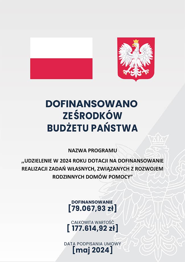 Baner informacyjny o przyznanej dotacji. Treść banera we wstępie artykułu.