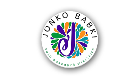 Źródło grafiki: UG Jonkowo. Logo w kształcie koła z mozaiką. zawiera tekst: Jonko Babki - koło gospodyń wiejskich