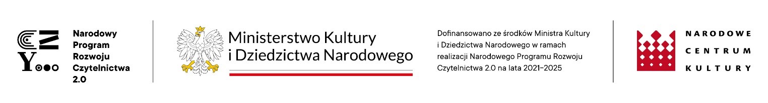 narodowy program loga MKiDN, NCK i opis o difnansowaniu ze środków MKiDN.