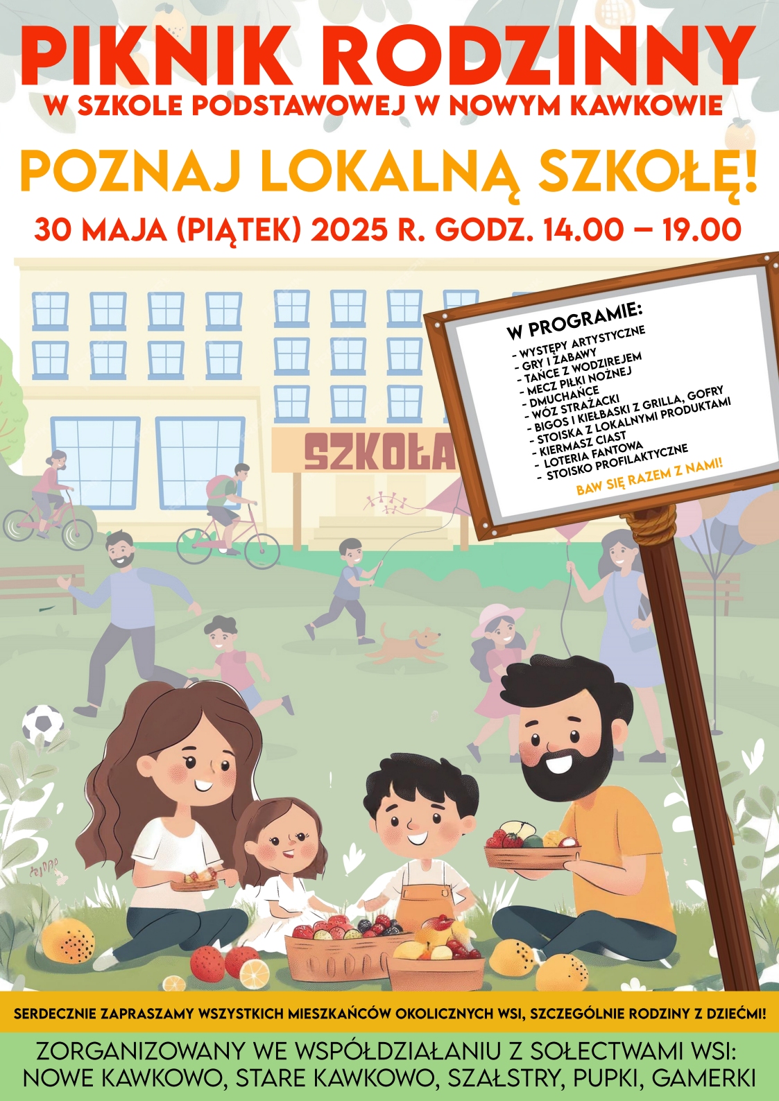 Na tym kolorowym plakacie widzimy zaproszenie na 